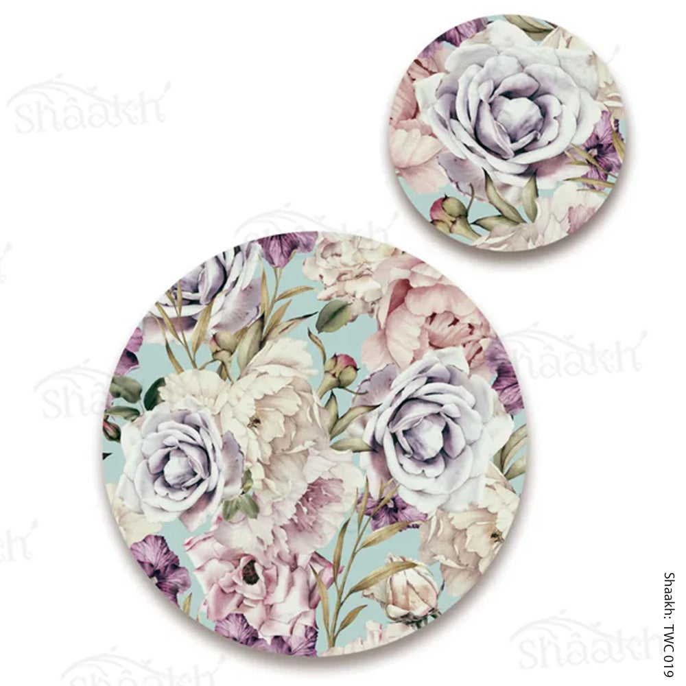 Blooming Blossoms Coordinated Set | TWC 019 ( 8 Mats, 4 Trivets )