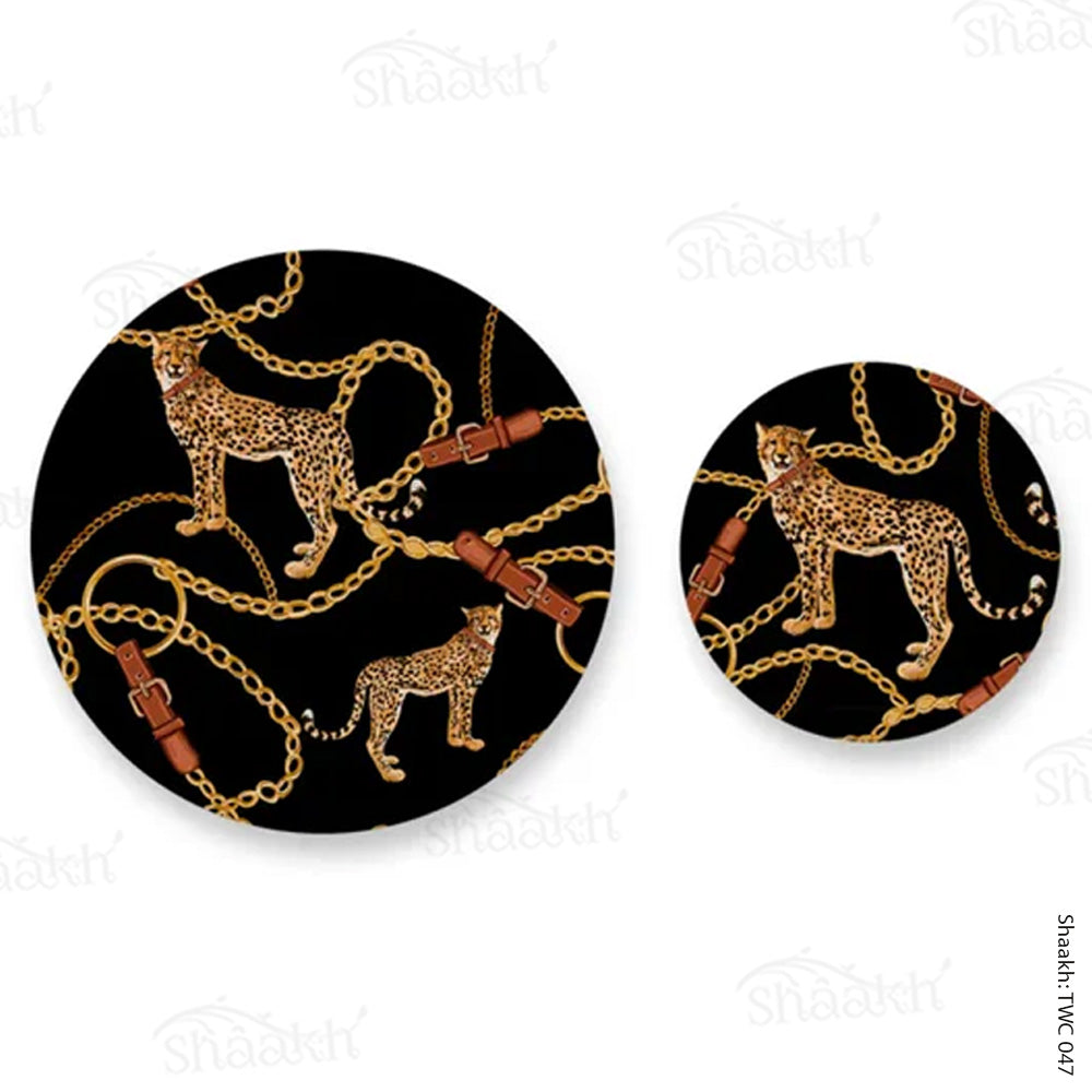 The Royal Leopard Coordinated Mats & Trivets Set | TWC 047 ( 8 Mats, 4 Trivets )