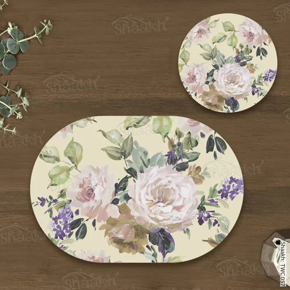 “Old world Charm” Coordinated Mats & Trivets Set | TWC 057 ( 8 Mats, 4 Trivets )
