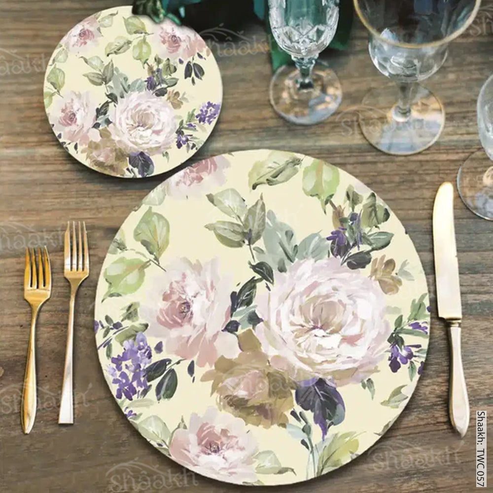 “Old world Charm” Coordinated Mats & Trivets Set | TWC 057 ( 8 Mats, 4 Trivets )