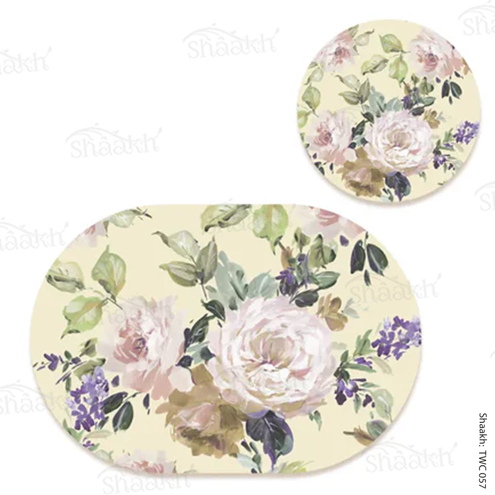 “Old world Charm” Coordinated Mats & Trivets Set | TWC 057 ( 8 Mats, 4 Trivets )