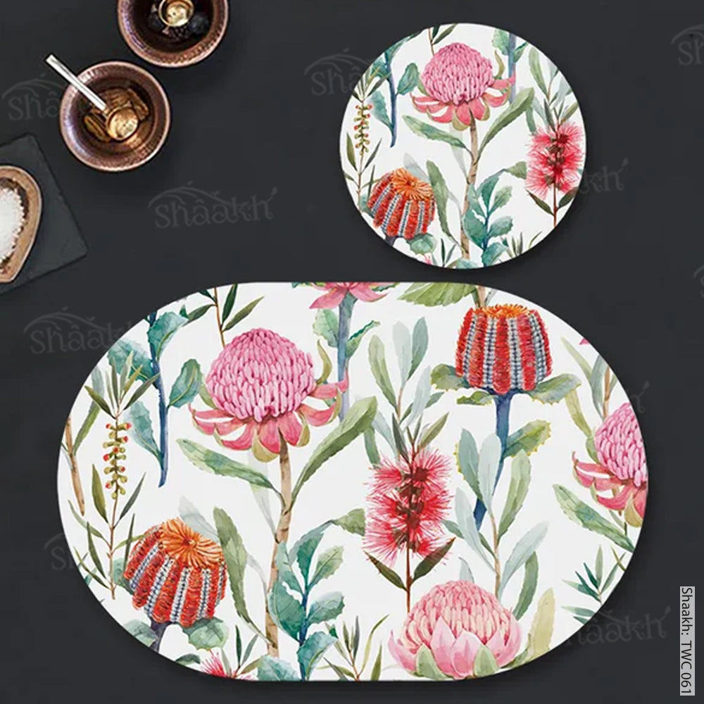 “Melange” Coordinated Mats & Trivets Set | TWC 061 (8 Mats, 4 Trivets)