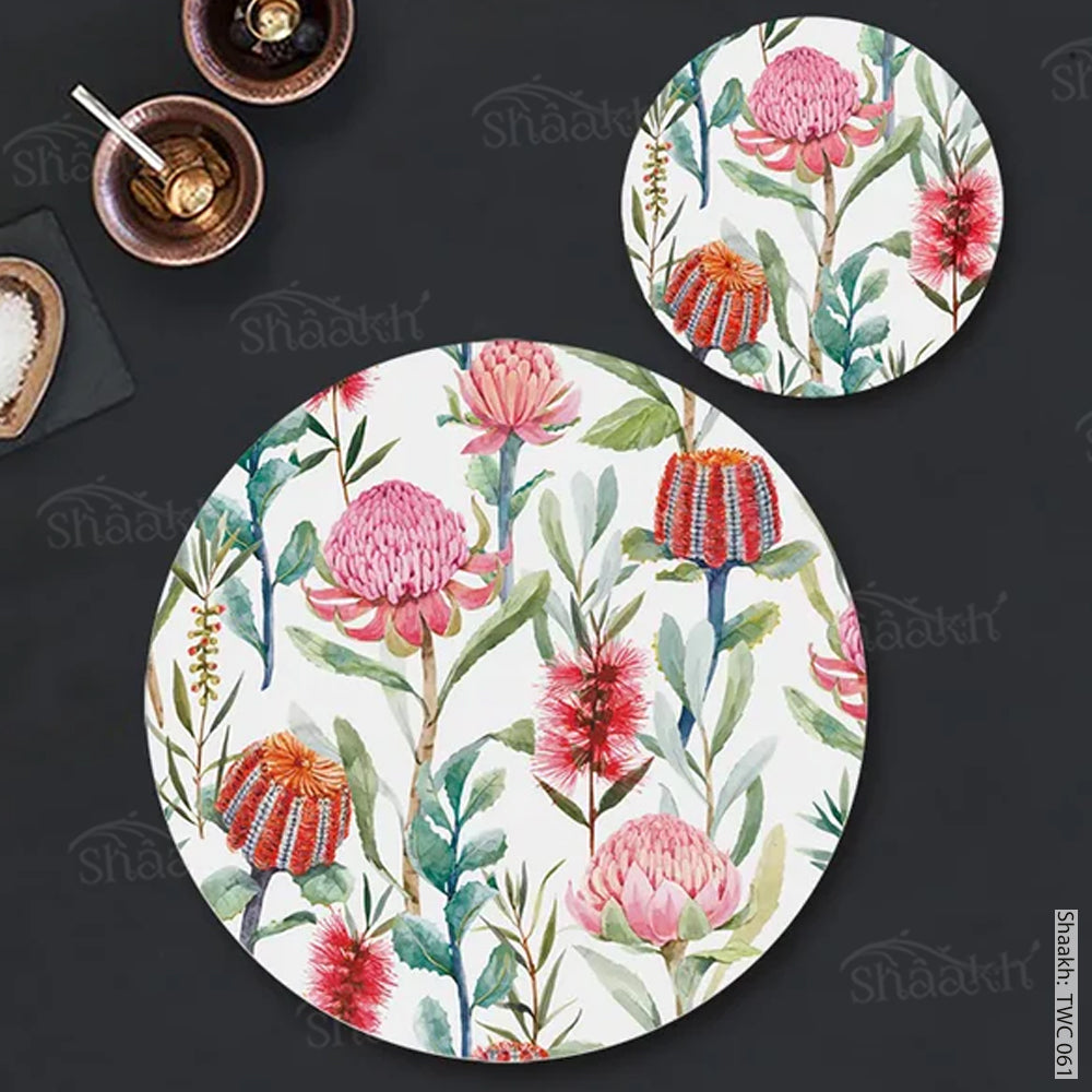 “Melange” Coordinated Mats & Trivets Set | TWC 061 (8 Mats, 4 Trivets)