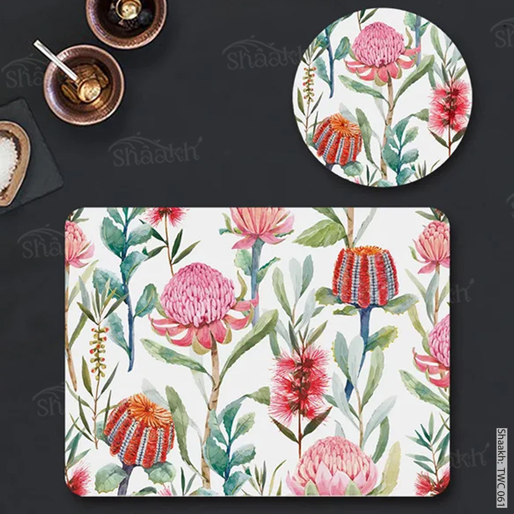 “Melange” Coordinated Mats & Trivets Set | TWC 061 (8 Mats, 4 Trivets)