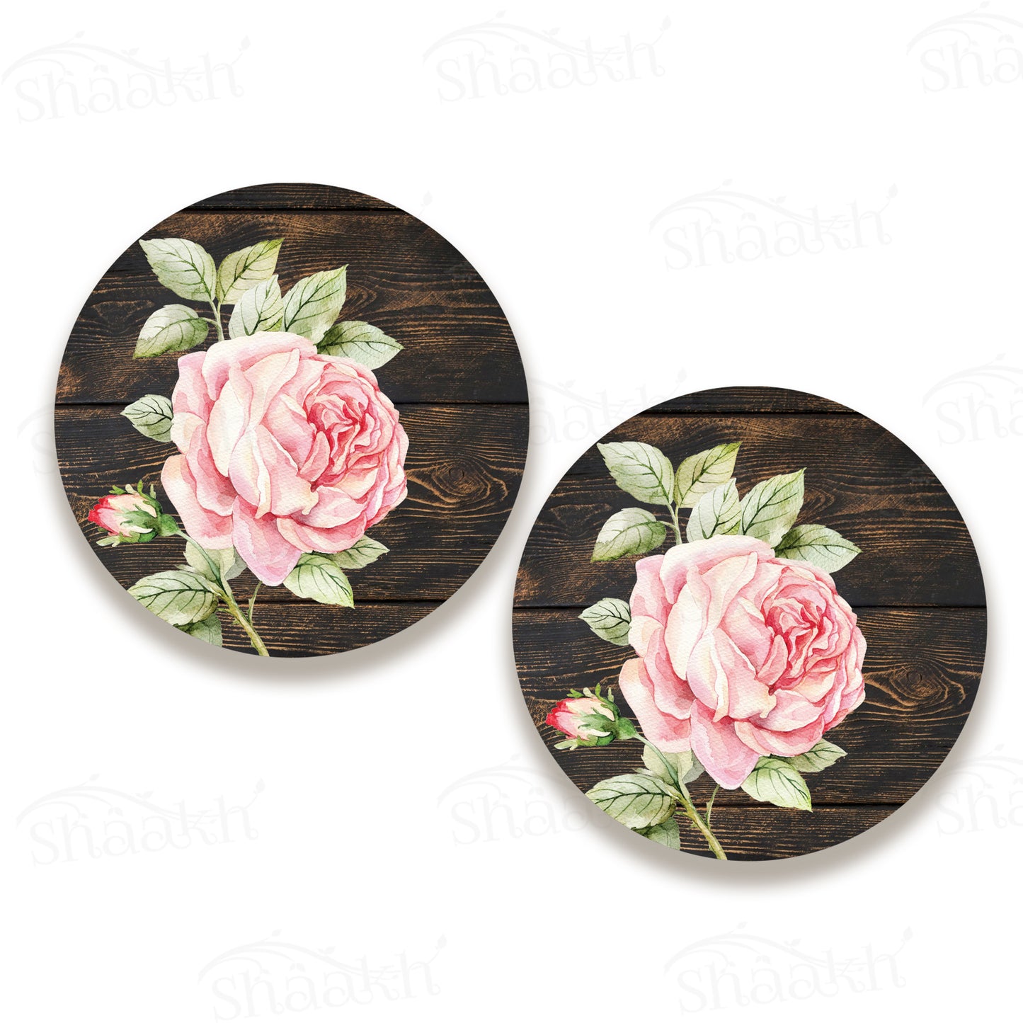 Vintage Roses On Weathered Wood Coasters | CT 1114