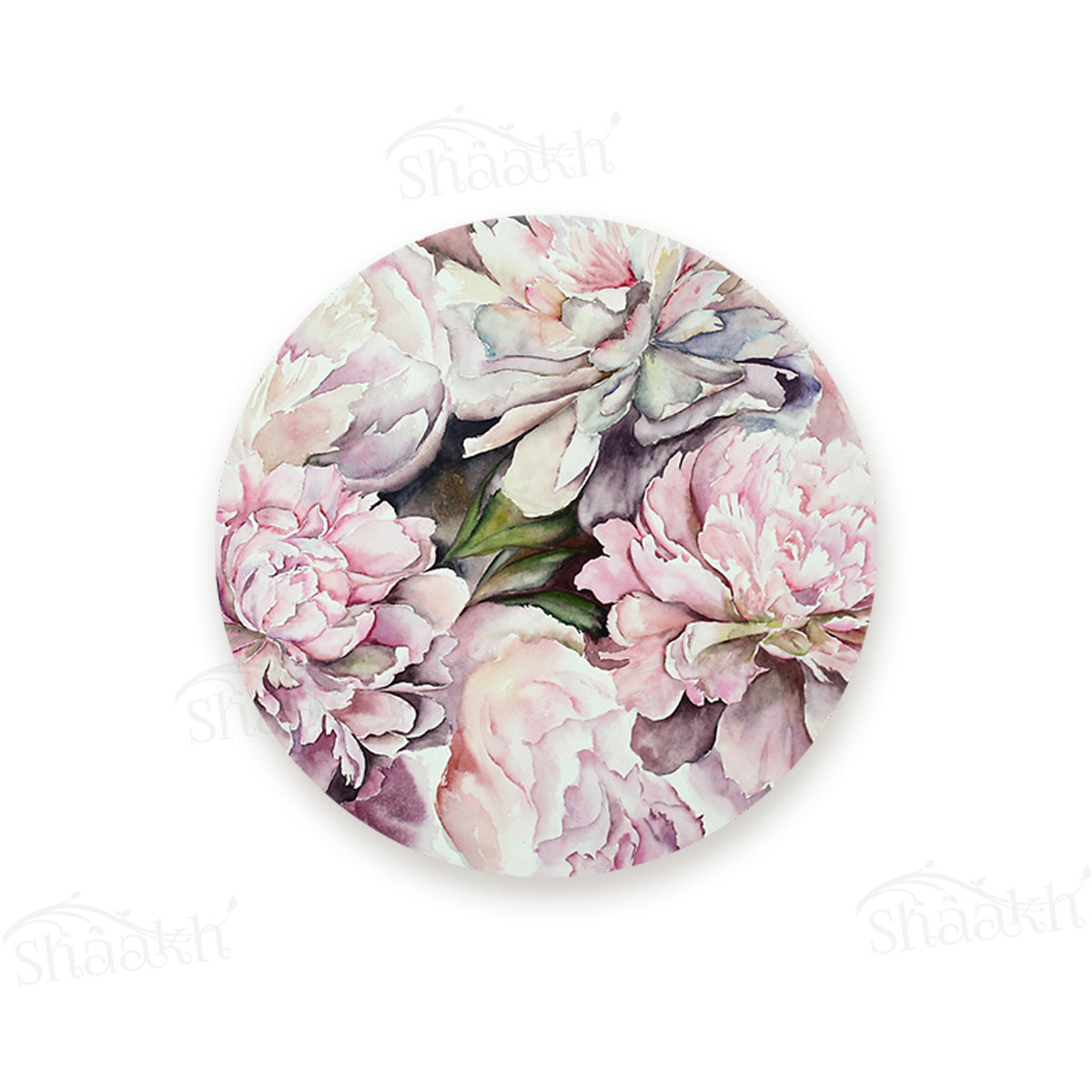 Watercolor Peonies Trivets | CST 102 (Set of 2)