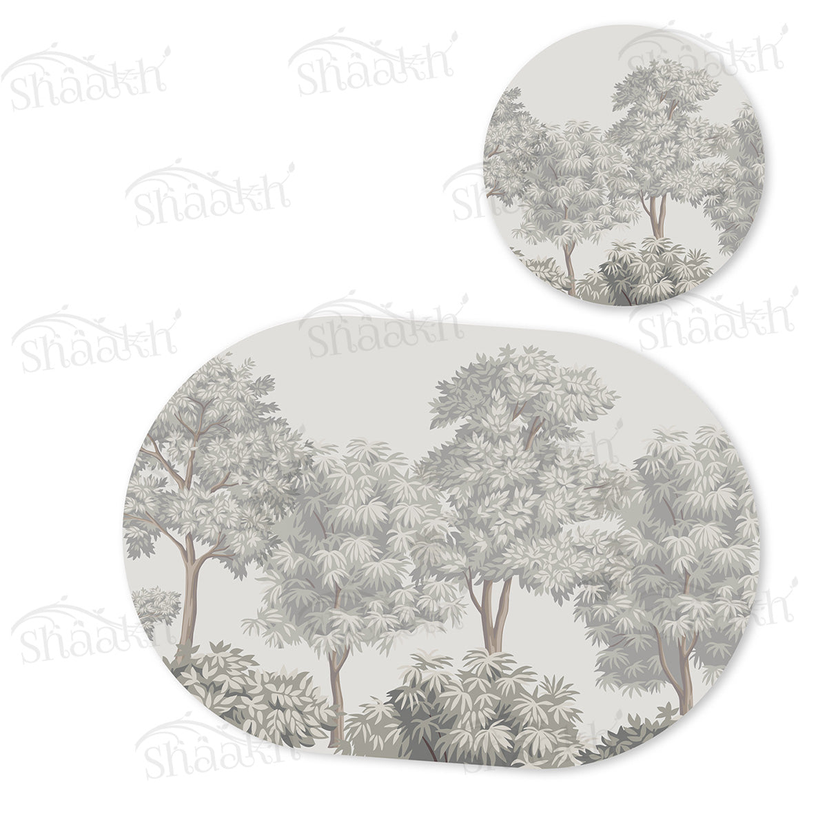 Winter Hues Coordinated Set | TWC 093 (8 Mats, 4 Trivets)