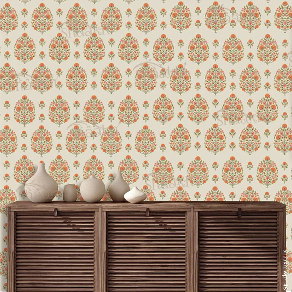 Gul-Bahar Wallpaper (Beige) | WP 148