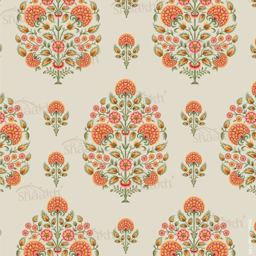 Gul-Bahar Wallpaper (Beige) | WP 148