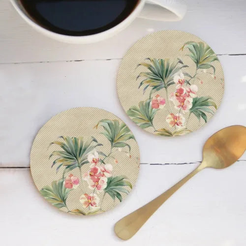"Pastel Orchids” Coasters | CT 1088