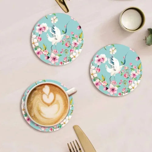 “Swans with Flowers” Coasters CT 1027