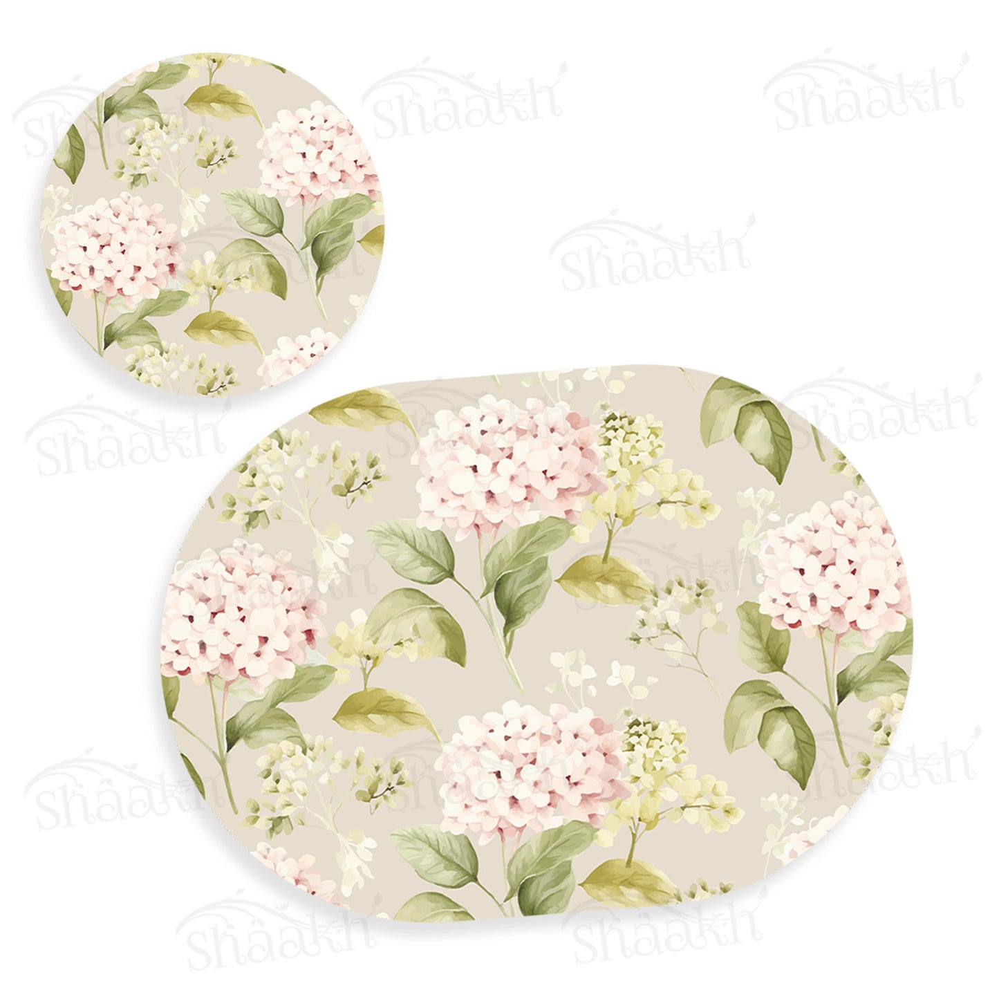 Soft Blooms Coordinated Set | TWC 105 (8 Mats, 4 Trivets)