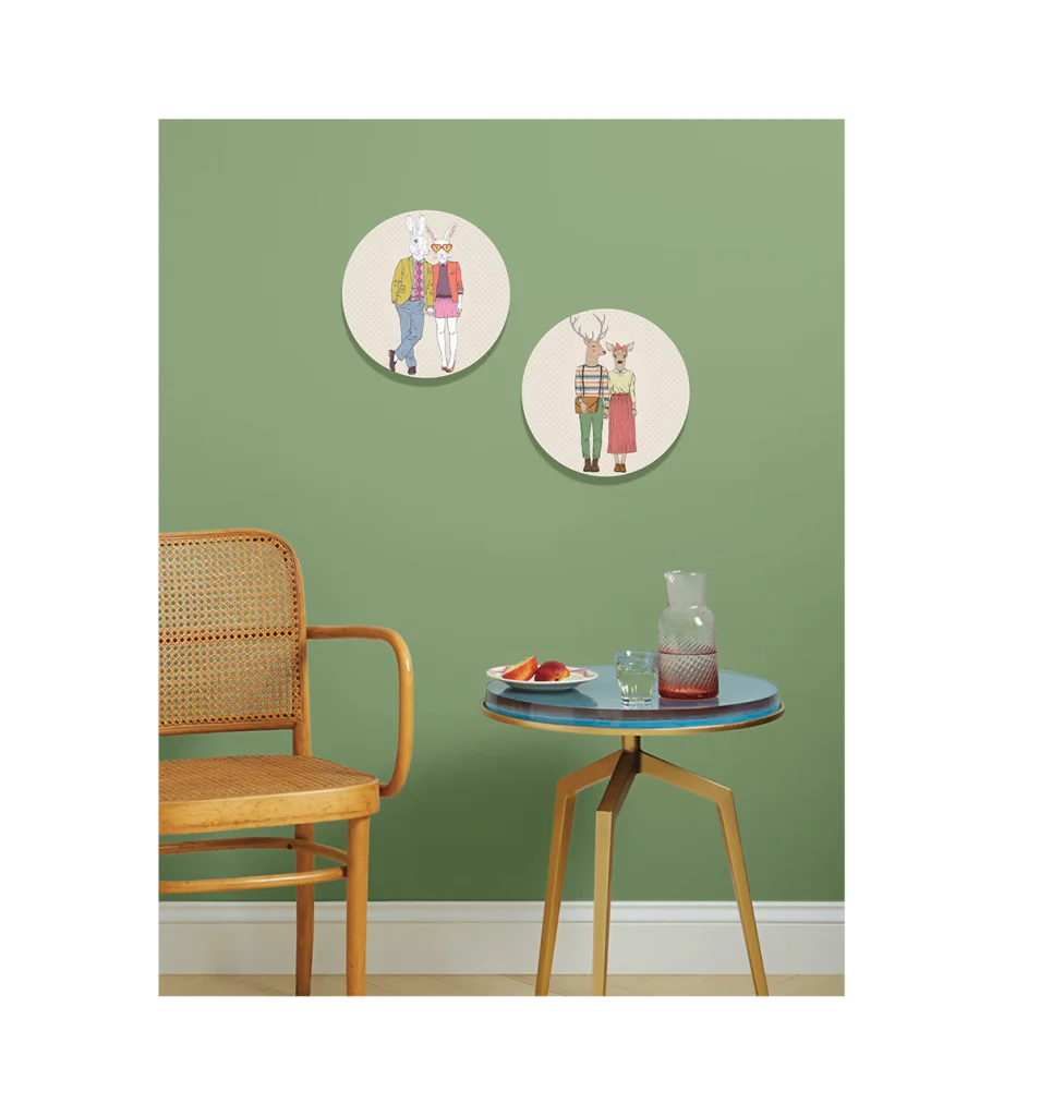 Animal Couple Wall Plates