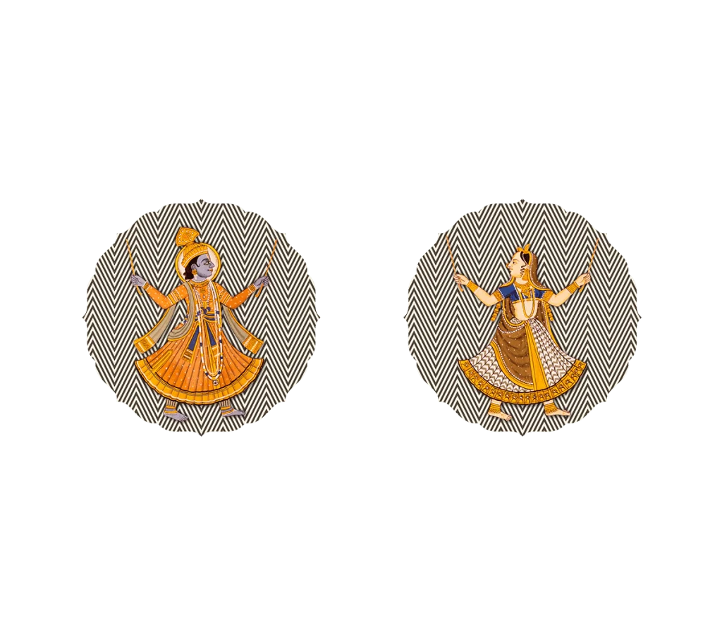 Radha Krishna Wall Plates
