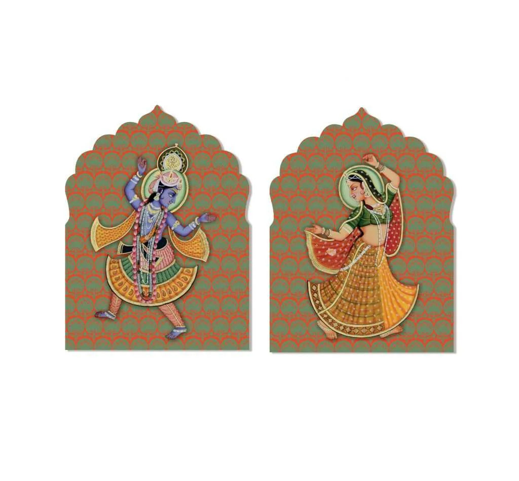 Radha Krishna Wall Plates