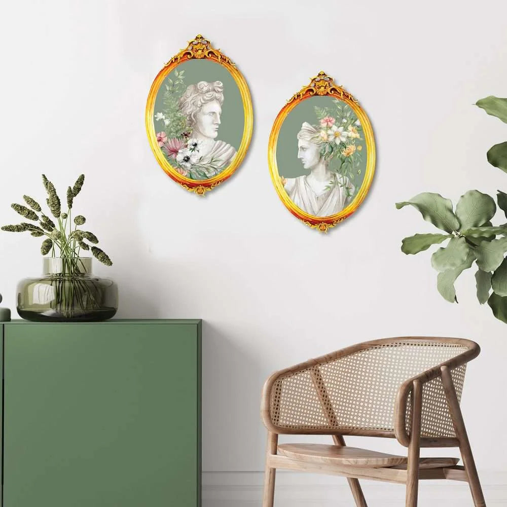Watercolor Roman Art Wall Plates