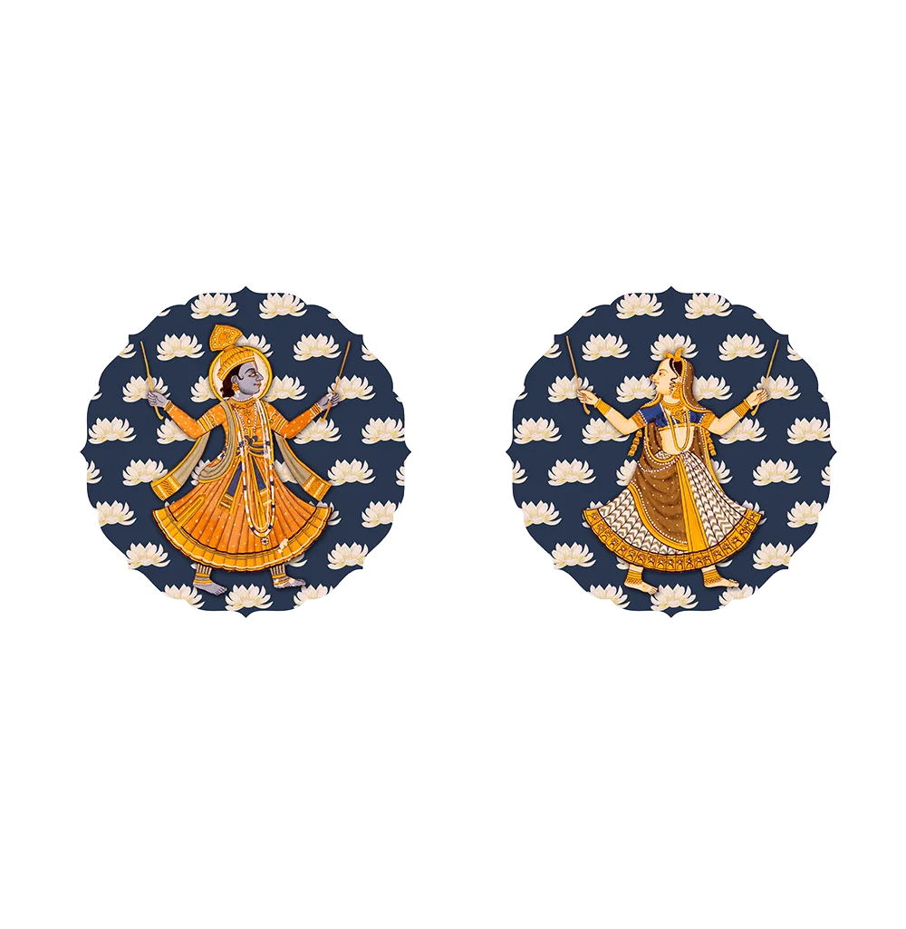Radha Krishna Wall Plates | RWA 024