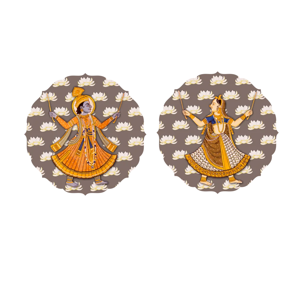 Radha Krishna Wall Plates | RWA 024