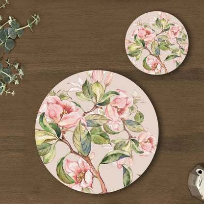 Branches laden with Spring Flowers Coordinated Mats & Trivets Set | TWC 075 ( 8 Mats, 4 Trivets )