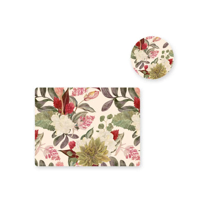“Exotic Blooms” Coordinated Mats & Trivets Set | TWC 008 ( 8 Mats, 4 Trivets )