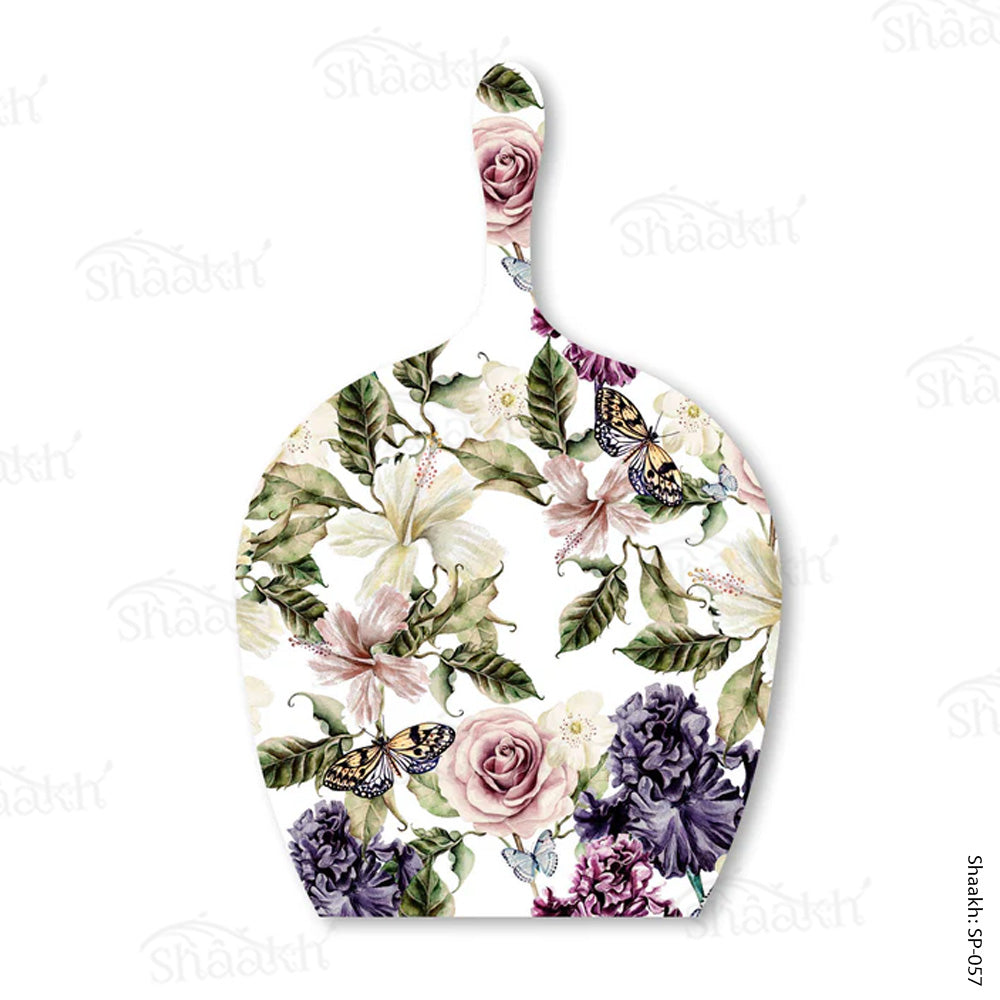 Iris and Hibiscus Flowers Platter | SP-057