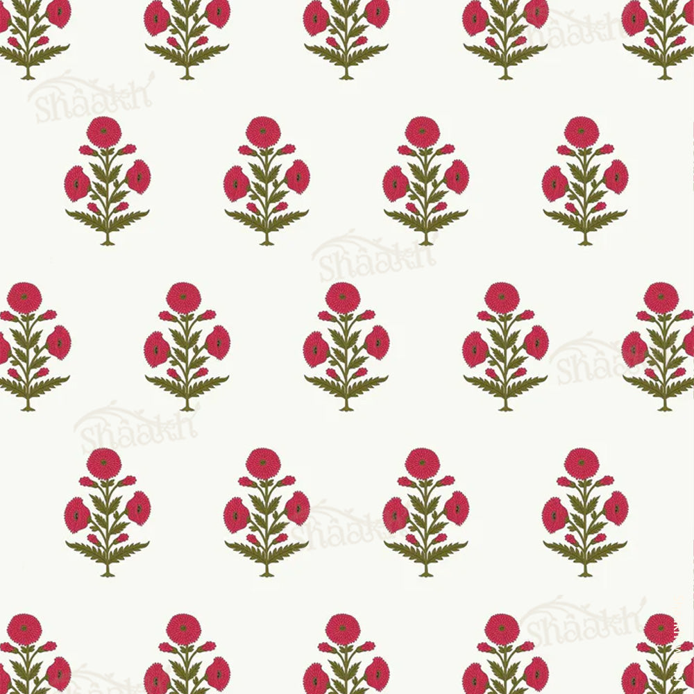 Mughal Motifs (Rani Pink) Wallpaper | WP 111