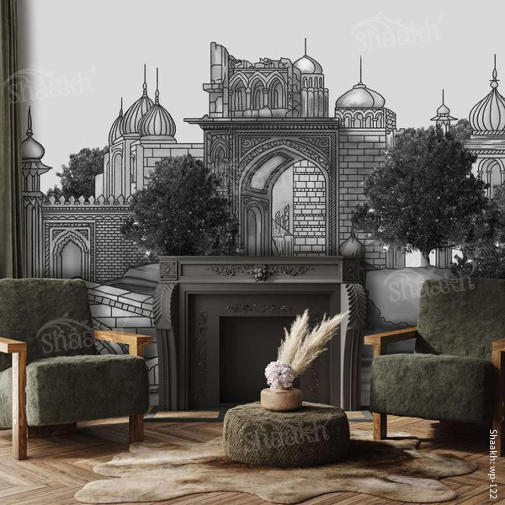 Mughal Era Mural Wallpaper | WP 122
