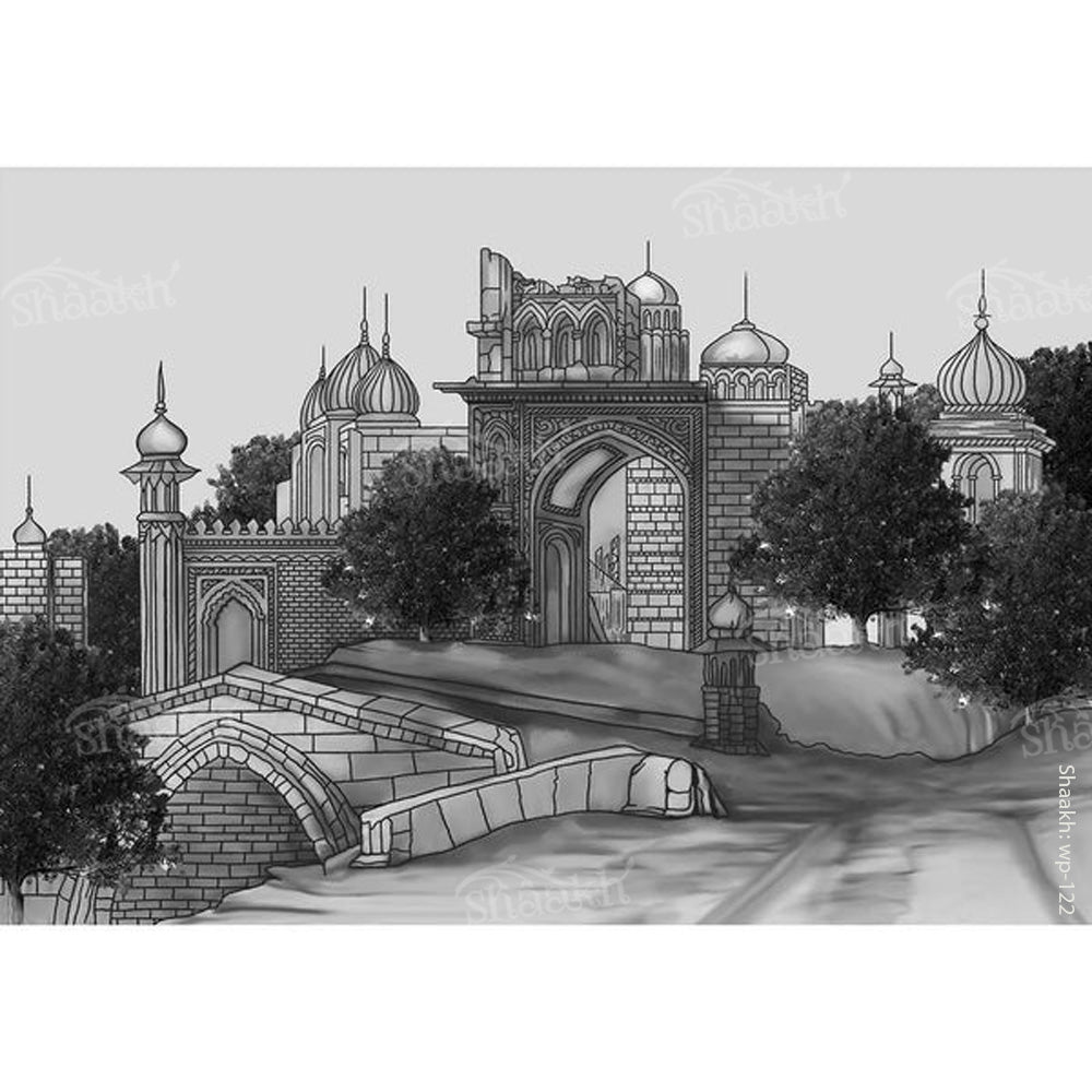 Mughal Era Mural Wallpaper | WP 122