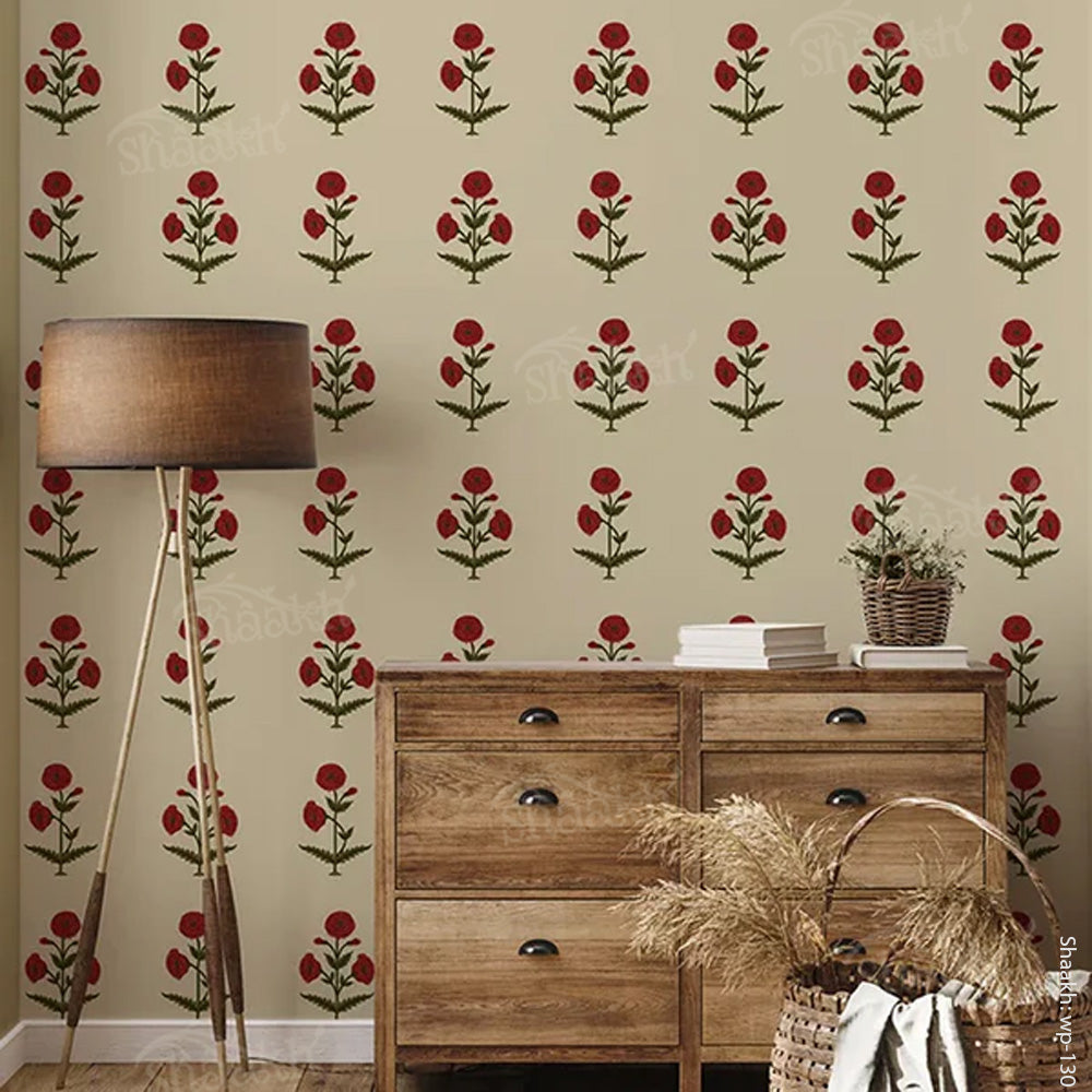 The Sweet Life of Poppy (Red) Wallpaper | WP 130