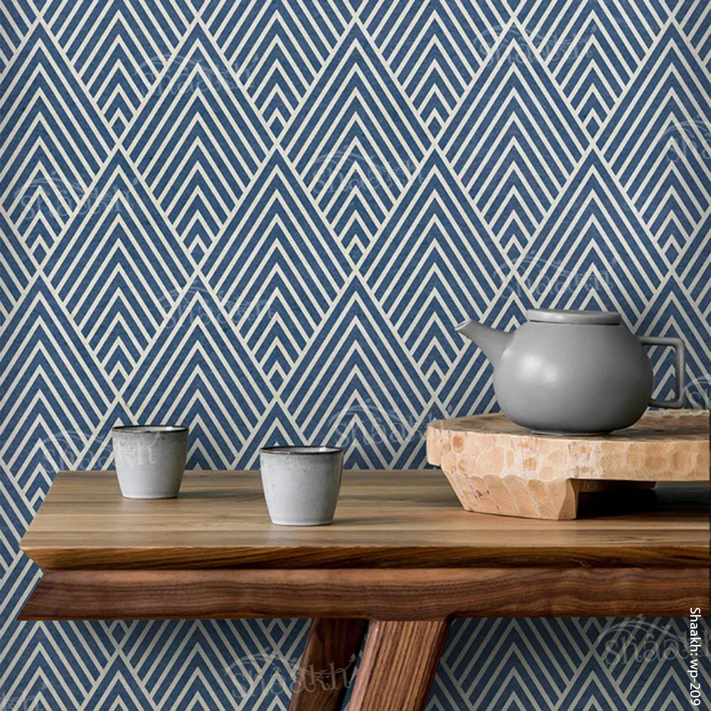 “White & Blue Lines” Wallpaper | WP 209