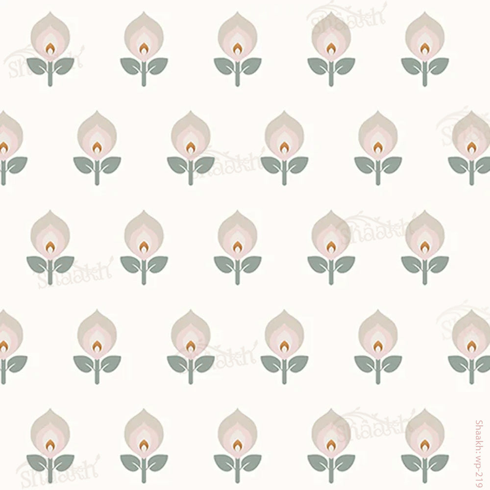 “Mayur Motif” (Pastel Tone) Wallpaper | WP 219