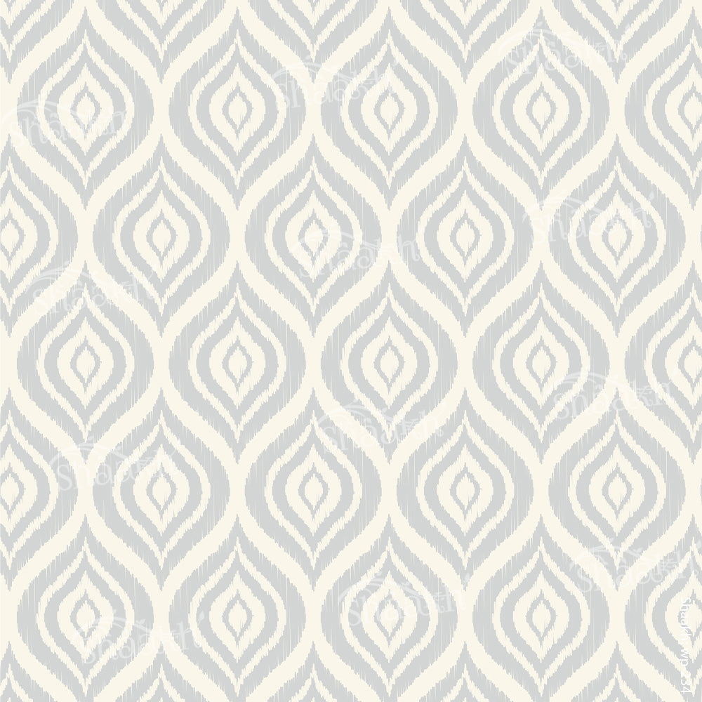 Ice Blue - Ikkat Wallpaper |  WP 234