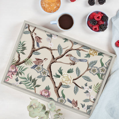 Oriental Birds & flowers Tray