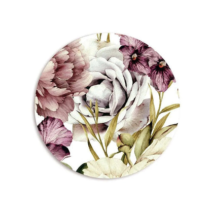Peach and wine floral Trivets | CST 016 (set of 2)