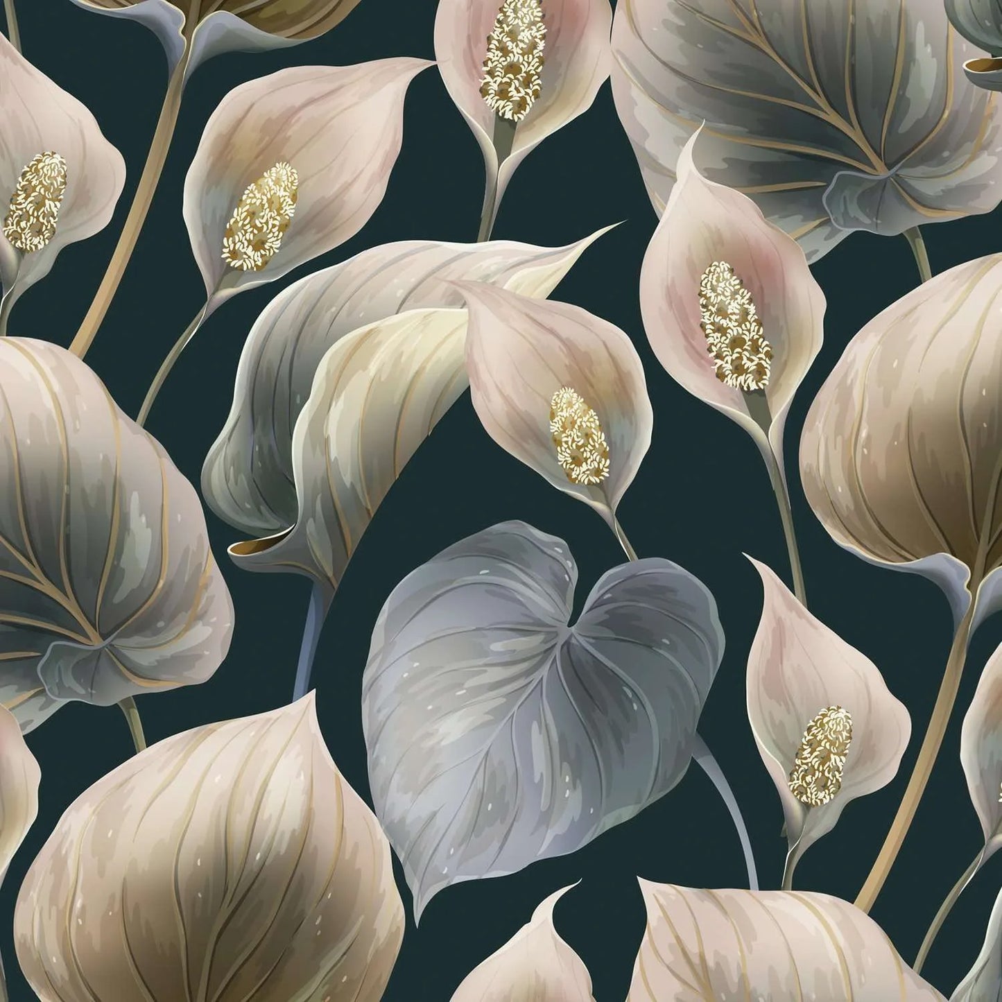 “Magnificent Calla” floral wallpaper | WP 116
