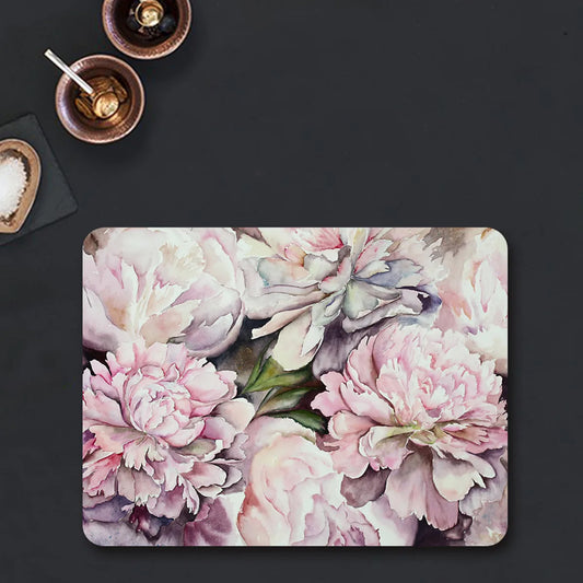 watercolor peonies Table Mat | Placemats TM 049 (set of 2)