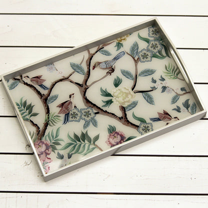 Oriental Birds & flowers Tray