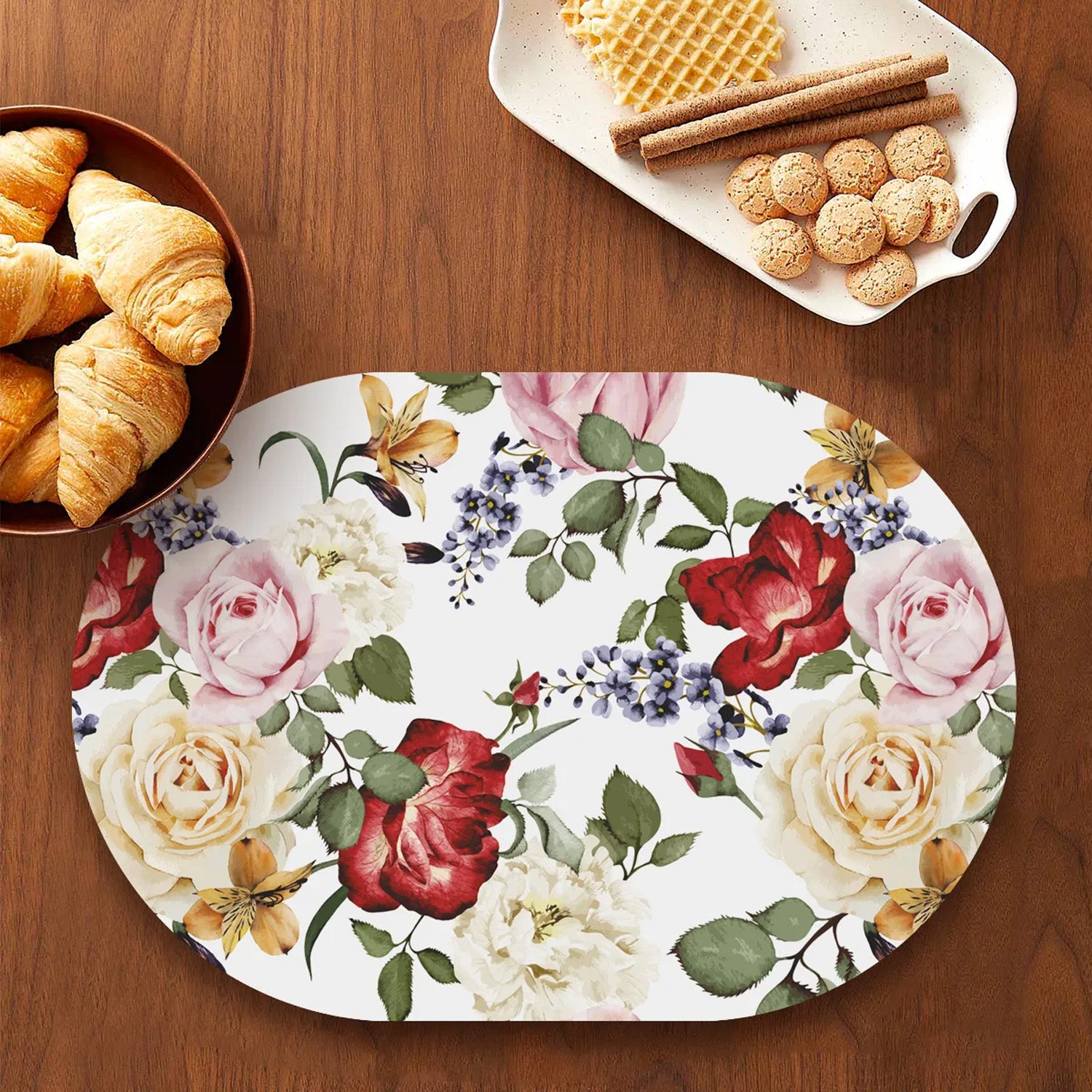 Pink and red roses Table Mats TM 010 (set of 2) – Shaakh