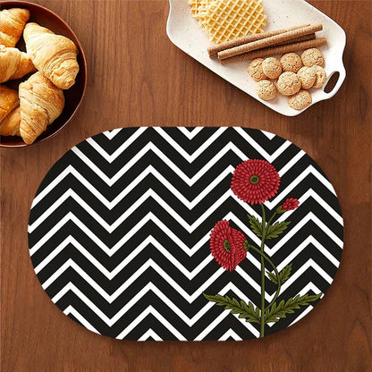 Ethnic Poppy with a Modern twist Table mats | TM 065 (set of 2)