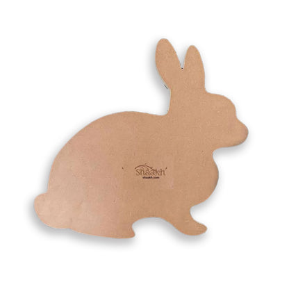 Bunny shaped striped floral Platter