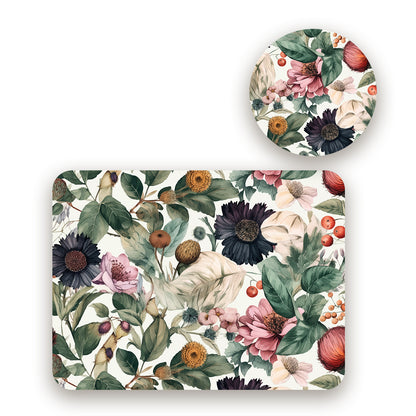 Autumn Garden Coordinated Set | TWC 080 (8 Mats, 4 Trivets)