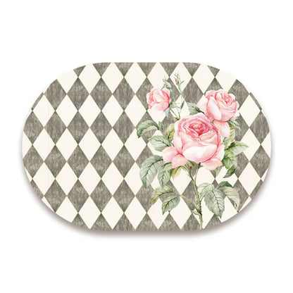 Pink Roses on Vintage Background Tablemats | TM 093 (set of 2)