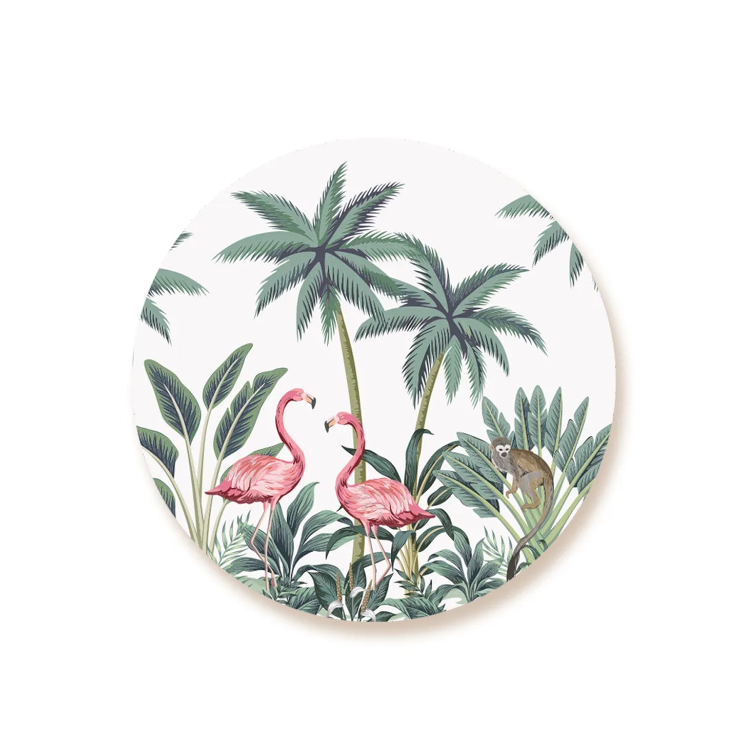 Vintage Palm tree and Flamingo Table Mat | TM 018 (set of 2)