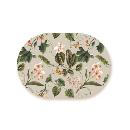 Exotic tropical orchids and green leaves Table Mat | TM 025 (set of 2)