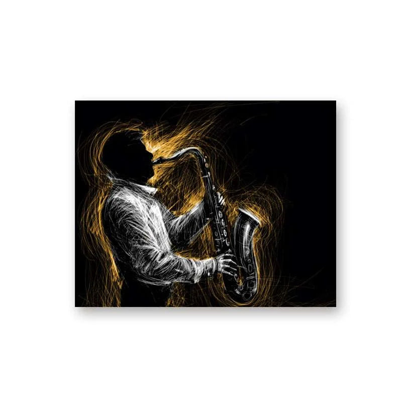 Jazz Saxophone Player Canvas