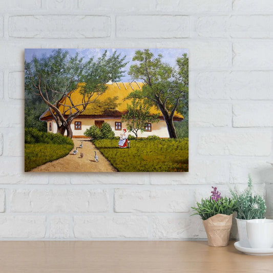 Old Village House Canvas