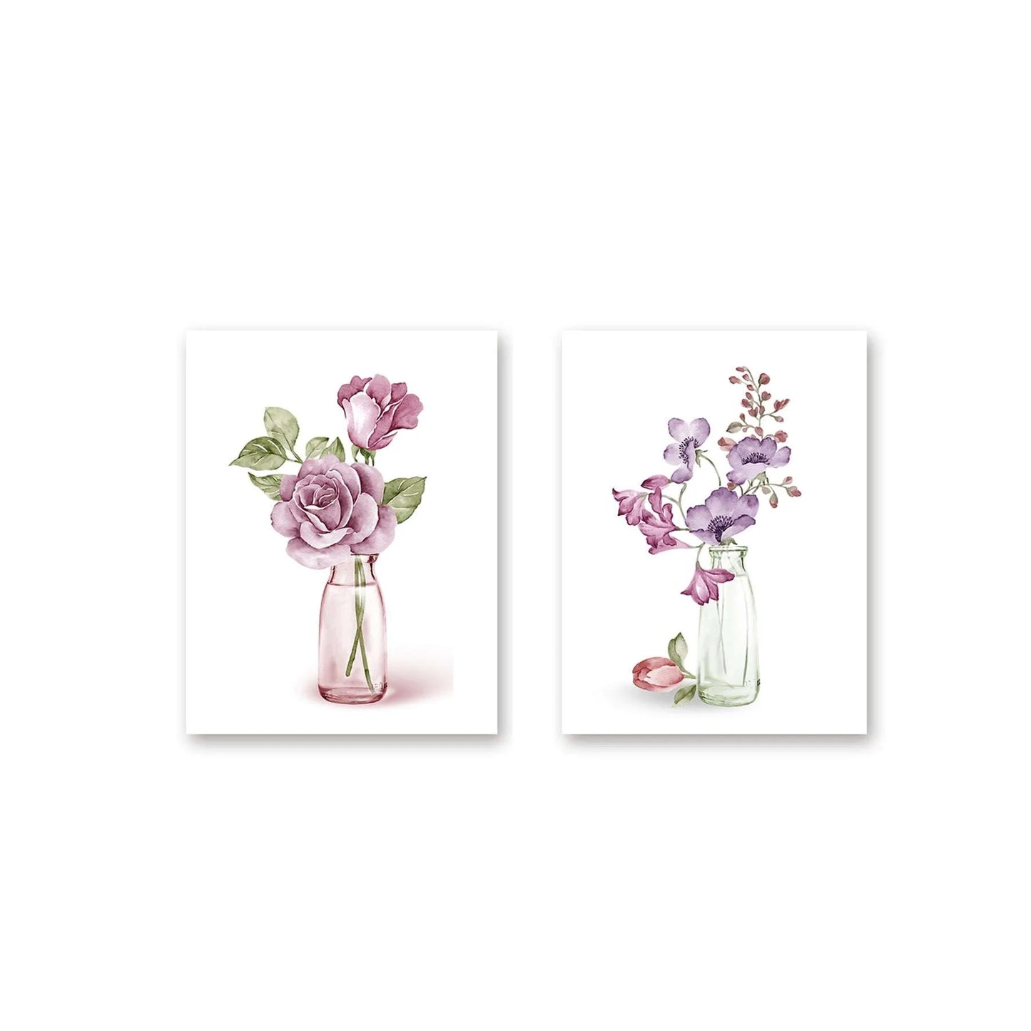 Watercolor Flowers -Lilc