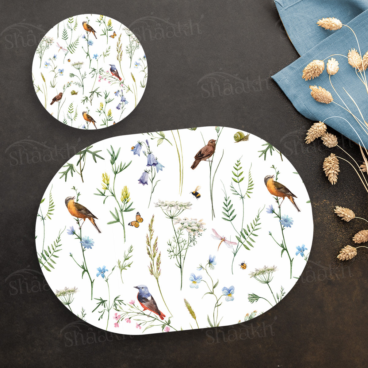 Chirping Around Coordinated Set | TWC 096 (8 Mats, 4 Trivets)