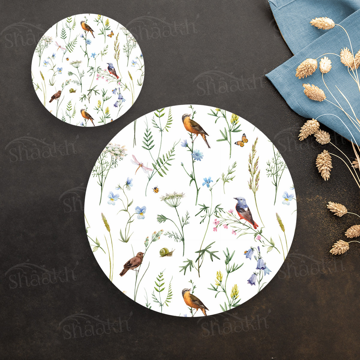 Chirping Around Coordinated Set | TWC 096 (8 Mats, 4 Trivets)