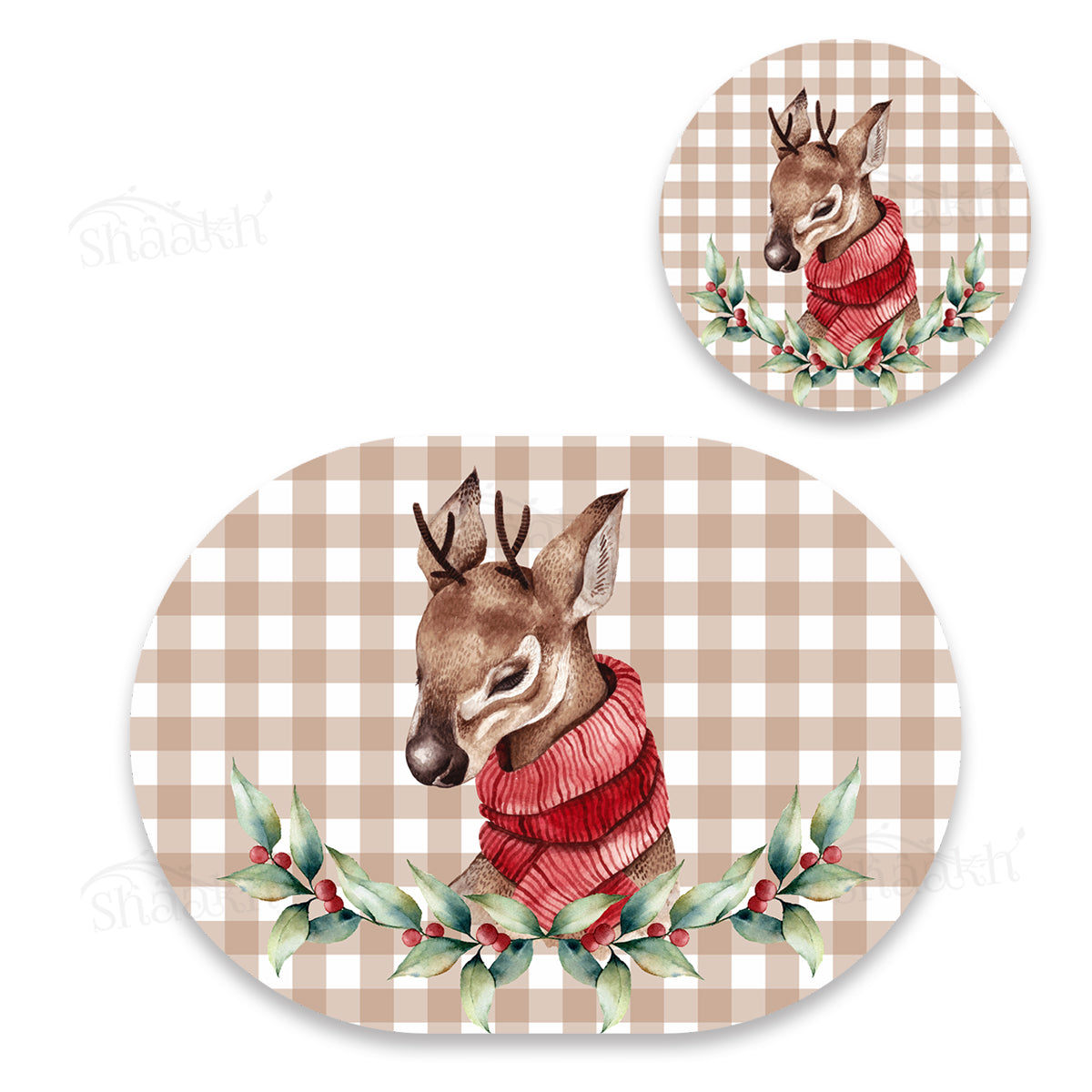 Christmas Cheer Coordinated Set | TWC 097 (8 Mats, 4 Trivets)